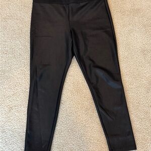 LOFT Black Snakeskin Pattern Leggings, Large